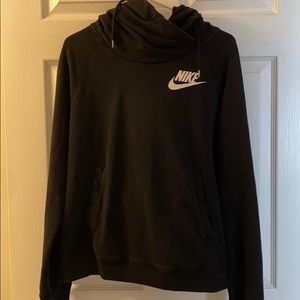 black nike funnel neck hoodie